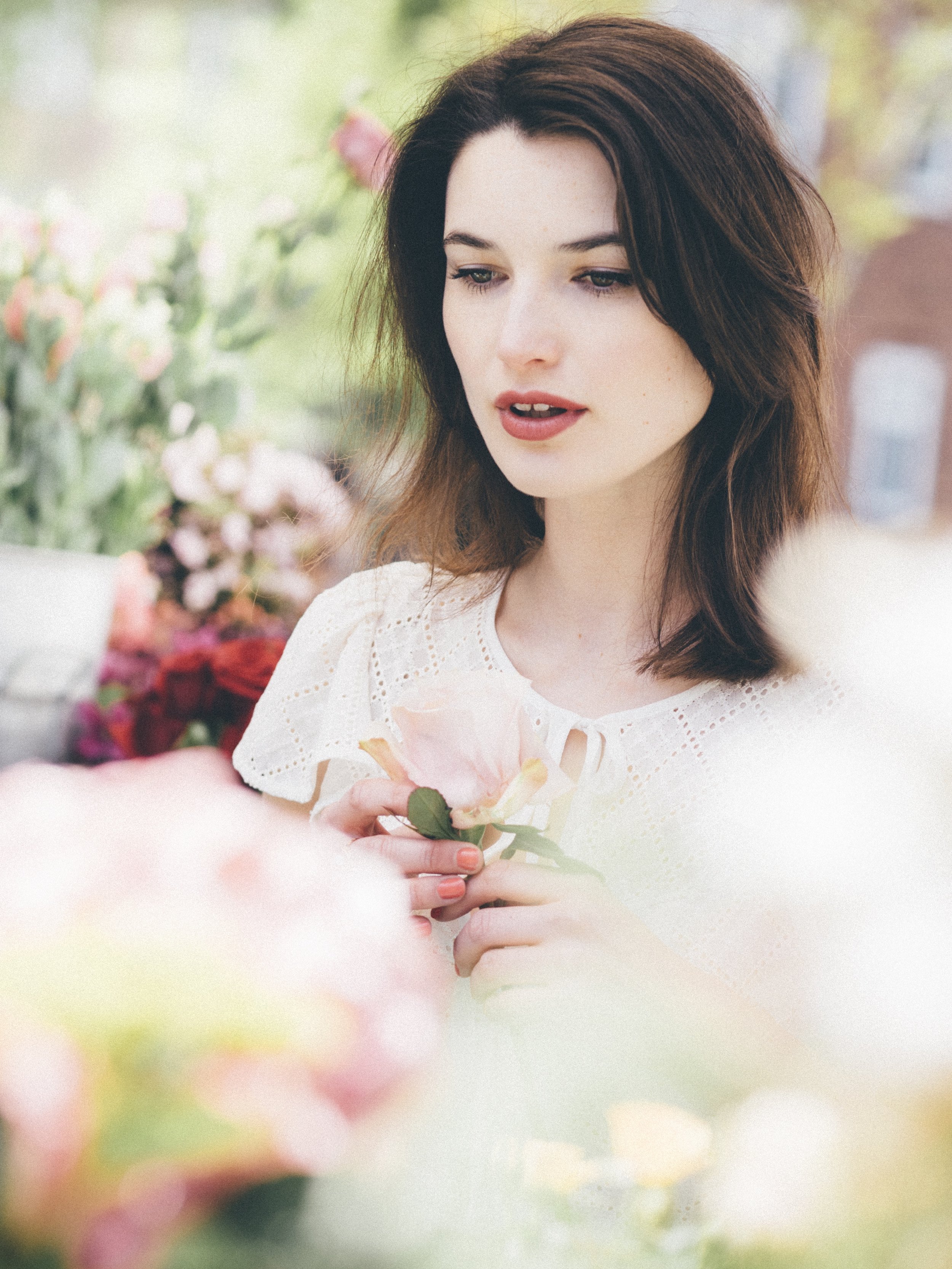 Floral portrait for Harper's Bazaar