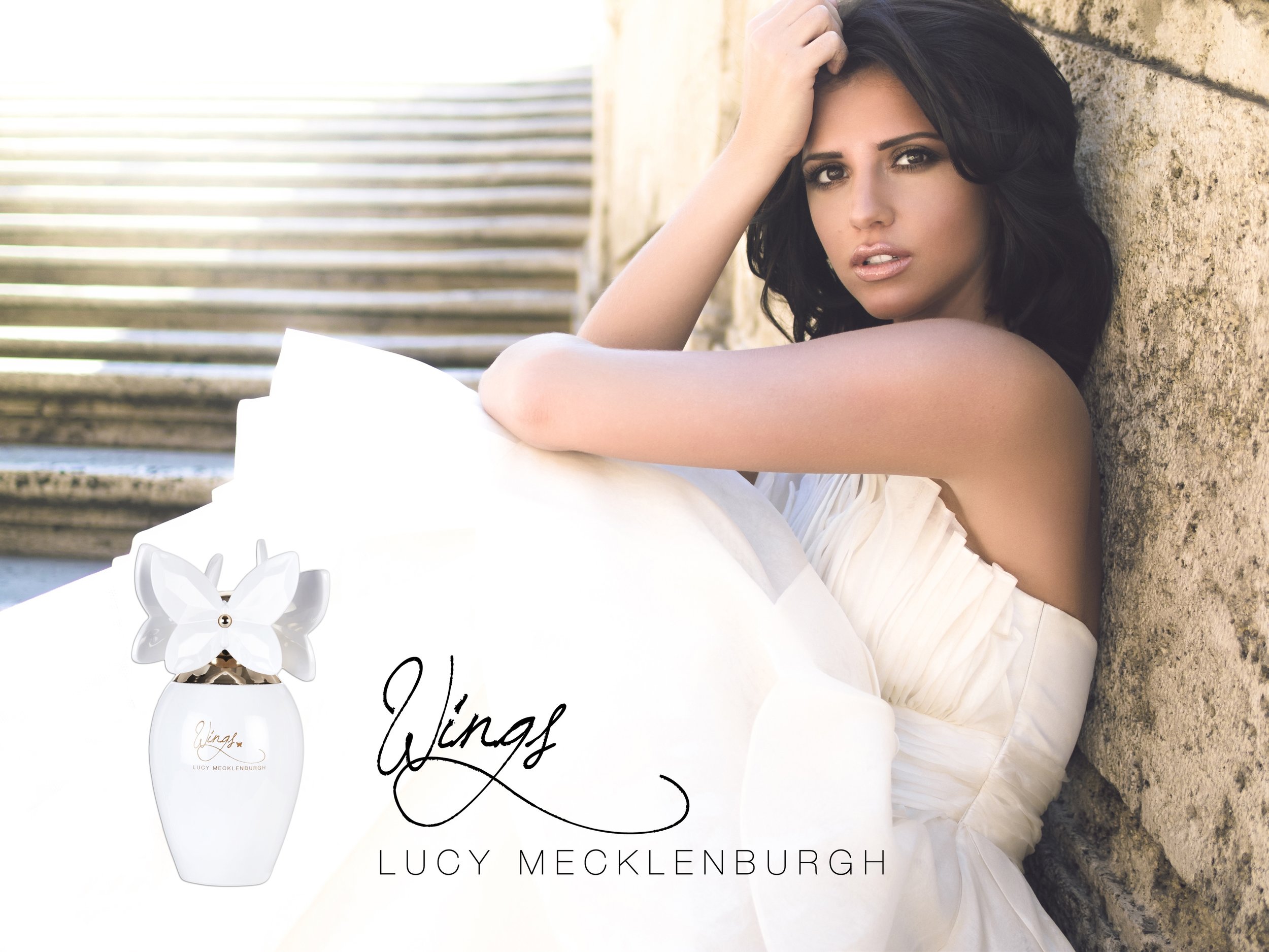 Lucy Mecklenburgh in Rome for Wings Perfume Campaign by Jay McLaughlin